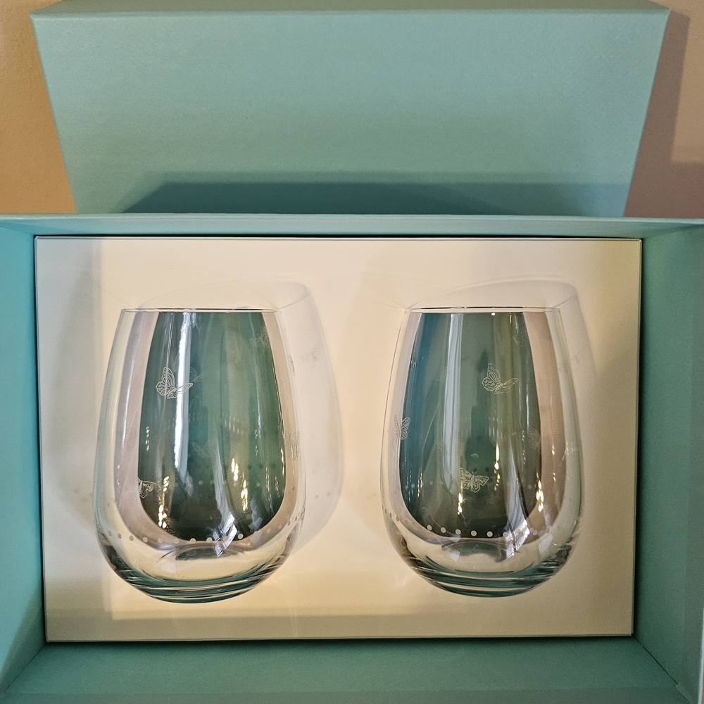Tiffany And Co Butterfly Stemless Cups